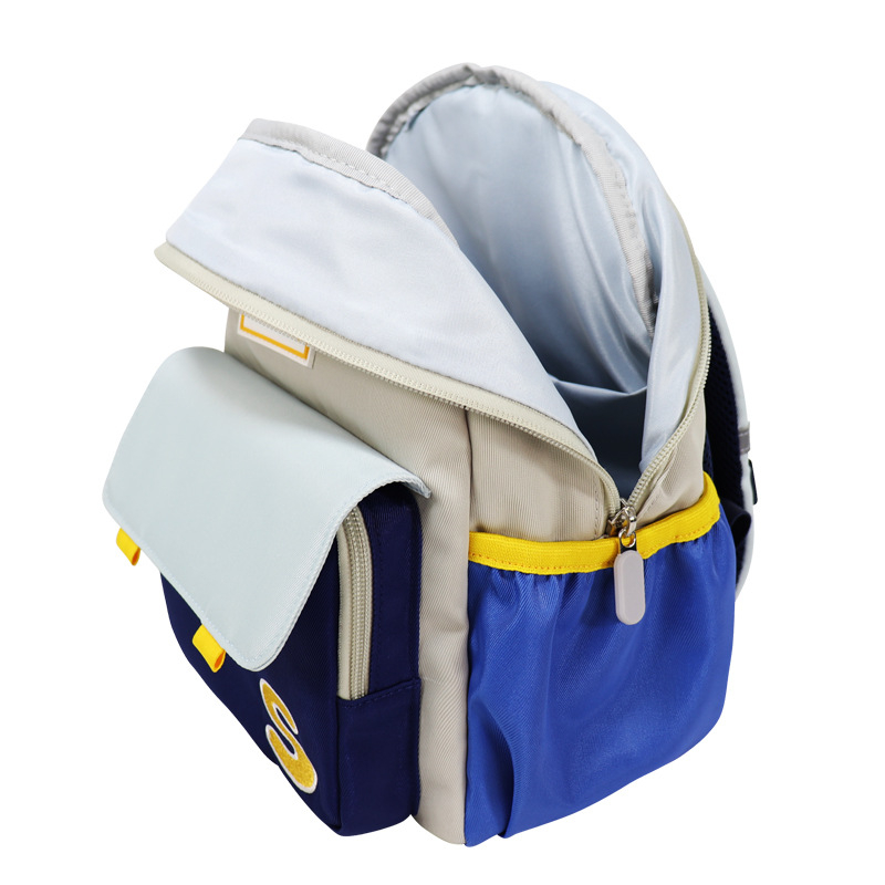 Детска ултралека найлонова раница за начално училище с персонализирано лого на еднорог, извити презрамки и защита на гръбнака