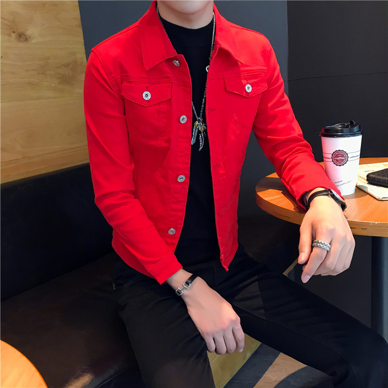 Traper jakna slim fit, korejskog stila, reverni ovratnik, jednostruko zatvaranje, dugi rukavi