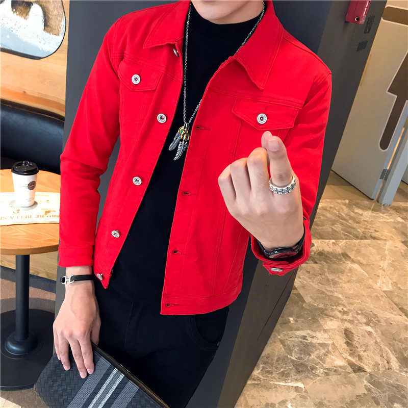 Traper jakna slim fit, korejskog stila, reverni ovratnik, jednostruko zatvaranje, dugi rukavi