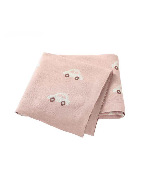 Der Kaiser pamučna pletena dječja deka s motivom crtani automobil, za bebe i djecu 1–3 godine, jesen-zima 2025