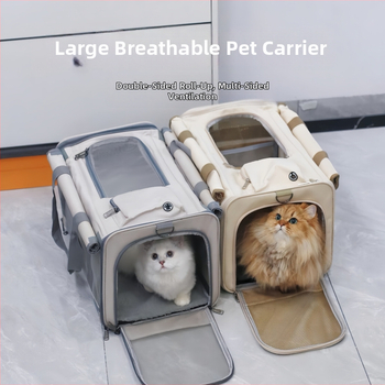 Чанта за котки, побираща две котки, проветривa чанта за пренасяне на домашни любимци (Material: Oxford; Category: Pet bag; Hardness: Medium-soft; Applicable weight: 7 kg+)