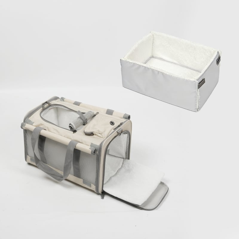 Чанта за котки, побираща две котки, проветривa чанта за пренасяне на домашни любимци (Material: Oxford; Category: Pet bag; Hardness: Medium-soft; Applicable weight: 7 kg+)