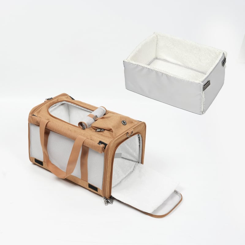 Чанта за котки, побираща две котки, проветривa чанта за пренасяне на домашни любимци (Material: Oxford; Category: Pet bag; Hardness: Medium-soft; Applicable weight: 7 kg+)