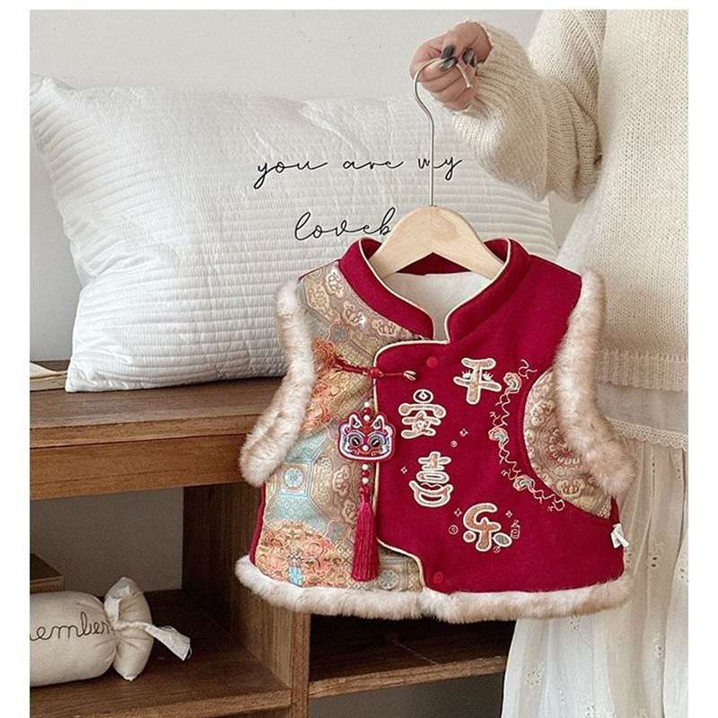 Dječja vest, kardigan u korejskom stilu, zima 2025, za djecu 3–8 godina, vanjski materijal 30% poliester s punilom od pamuka