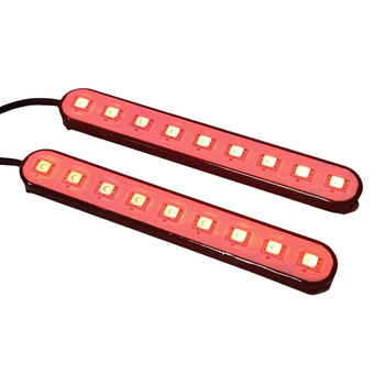 LED διακοσμητική λωρίδα για μοτοσικλέτα, αυτοκόλλητη, πολλαπλών λειτουργιών, φώτα πορείας και φρένων, 12V, ABS περίβλημα, SX-155