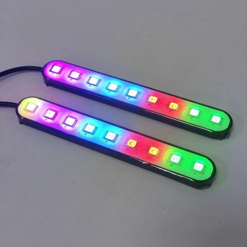 LED διακοσμητική λωρίδα για μοτοσικλέτα, αυτοκόλλητη, πολλαπλών λειτουργιών, φώτα πορείας και φρένων, 12V, ABS περίβλημα, SX-155