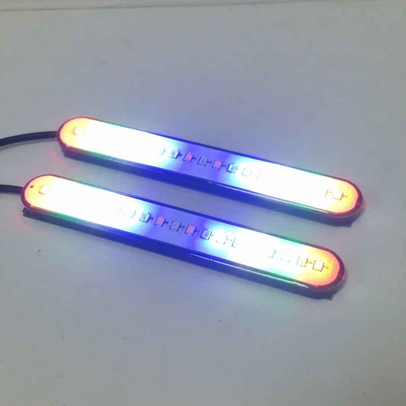 LED διακοσμητική λωρίδα για μοτοσικλέτα, αυτοκόλλητη, πολλαπλών λειτουργιών, φώτα πορείας και φρένων, 12V, ABS περίβλημα, SX-155