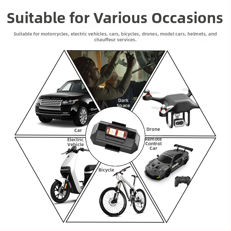 TDGO SL030B ABS Dekorativne Automobilske Svjetla — Montaža ljepilom, 5W, 3V