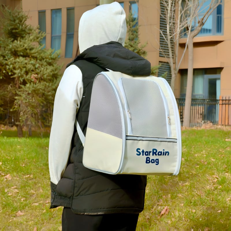 Дишаща сгъваема чанта за домашни любимци за котки и малки кучета, портативна раница за разходки, капацитет 7.5 кг за котки / 5.5 кг за кучета