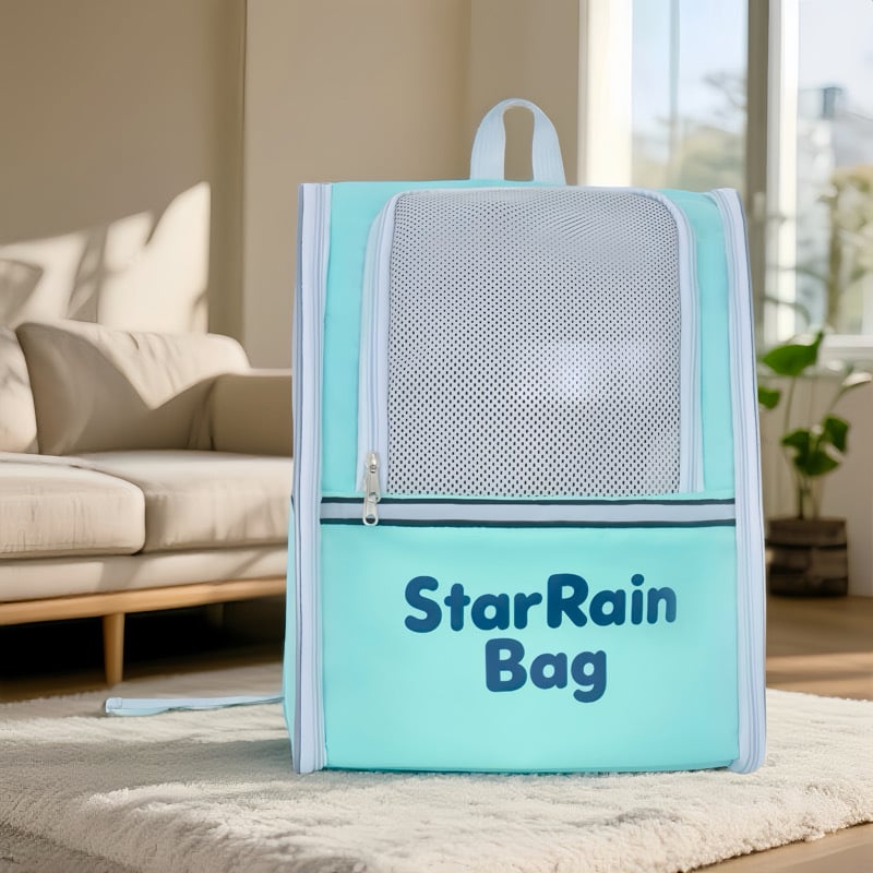 Дишаща сгъваема чанта за домашни любимци за котки и малки кучета, портативна раница за разходки, капацитет 7.5 кг за котки / 5.5 кг за кучета