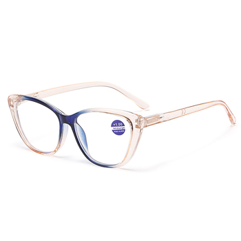 Очила за четене с антисиня светлина, рамка във форма на пеперуда, пружинни крака, пълна PC рамка