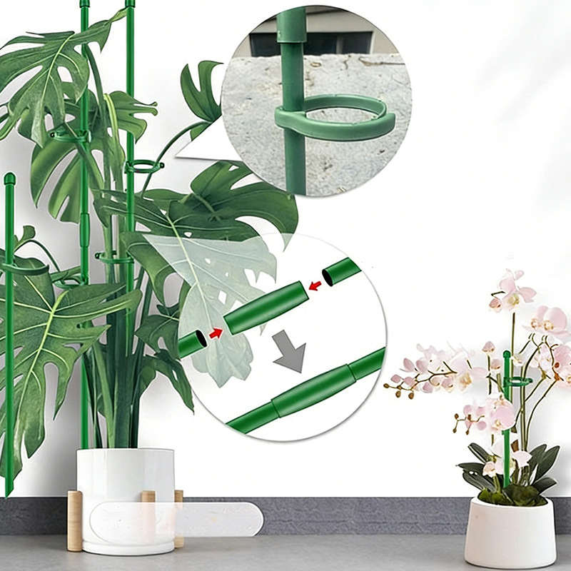 Пергола за катерещи растения за рози и Монстера, вътрешна поставка за растения с пластмасово-стъклопластов прът