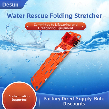 Sada nosidiel na vodné záchrany s chrbtovou platňou, skladacia plastová nosidla, PE držiak hlavy a krčná opora — Značka Three Tails, Model SWY-SYJYDJ-01