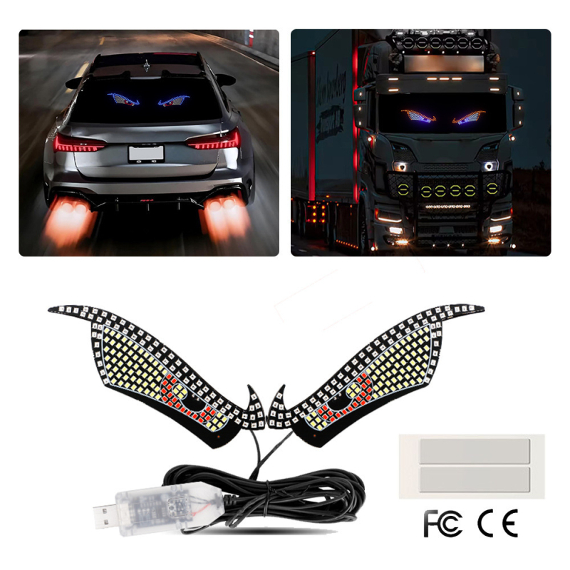 LED automobil Demon Eye svjetlo - 11 načina, USB napajanje, model XL Demon Eye, 5 V, 10 W