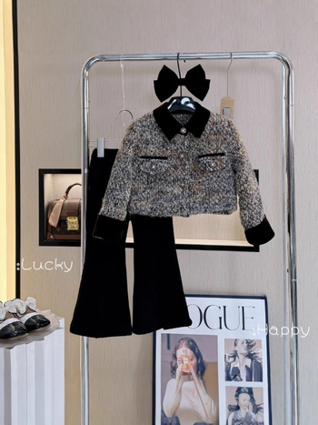 Dječji dvodijelni kostim za jesen-zimu, dugi rukavi, debeli poliester materijal, za uzrast 3–8 godina