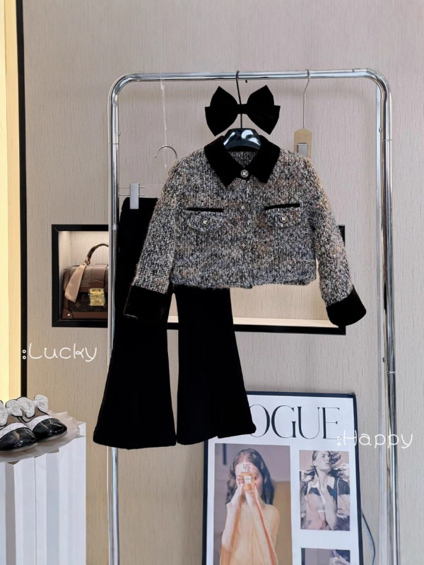 Dječji dvodijelni kostim za jesen-zimu, dugi rukavi, debeli poliester materijal, za uzrast 3–8 godina