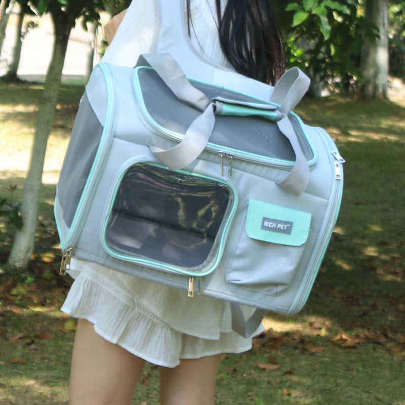 Чанта за котка на рамо от Oxford материал, преносима дишаща чанта за пътуване, произход Jiangxi, модел с букви