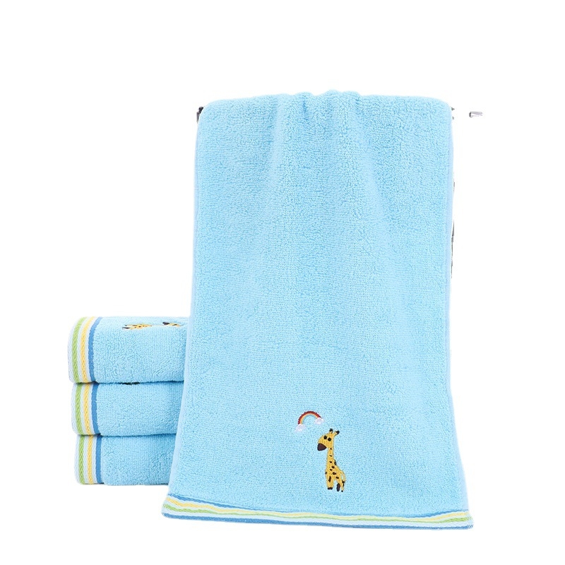 Dječji ručnik od 100% pamuka, mekan i upijajući, s crtić-motivom, džakard izvezeno, 32s pređa, težina 50–80 g, prilagodljiv