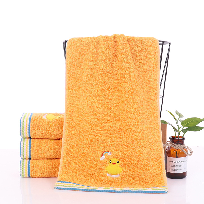 Dječji ručnik od 100% pamuka, mekan i upijajući, s crtić-motivom, džakard izvezeno, 32s pređa, težina 50–80 g, prilagodljiv