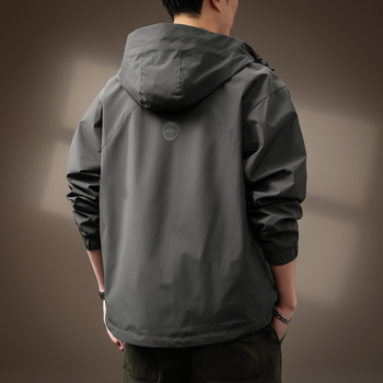 Muška kapuljača za vanjske poslove, corduroy tkanina, glavni materijal Rabbit fur, podstava poliester, zatvarač sprijeda, ležerni kroj, više džepova, proljeće 2025