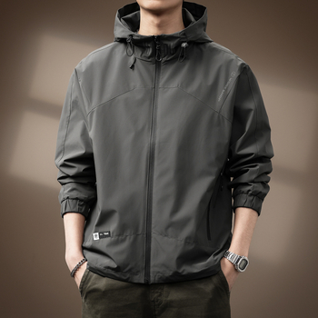 Muška kapuljača za vanjske poslove, corduroy tkanina, glavni materijal Rabbit fur, podstava poliester, zatvarač sprijeda, ležerni kroj, više džepova, proljeće 2025