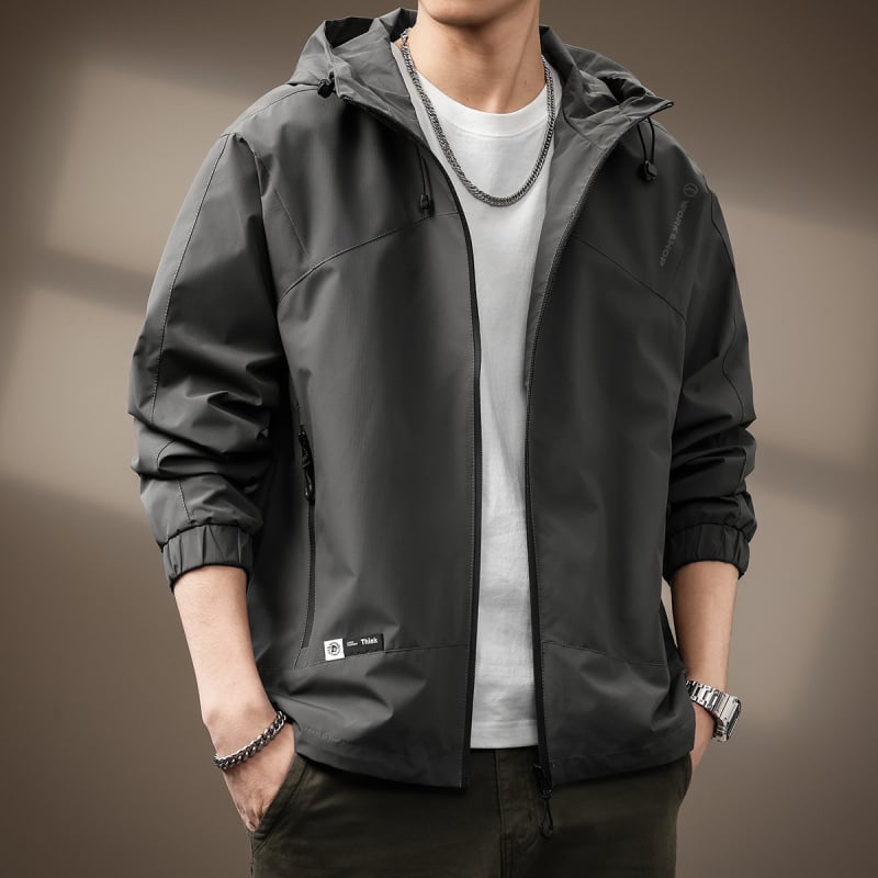 Muška kapuljača za vanjske poslove, corduroy tkanina, glavni materijal Rabbit fur, podstava poliester, zatvarač sprijeda, ležerni kroj, više džepova, proljeće 2025