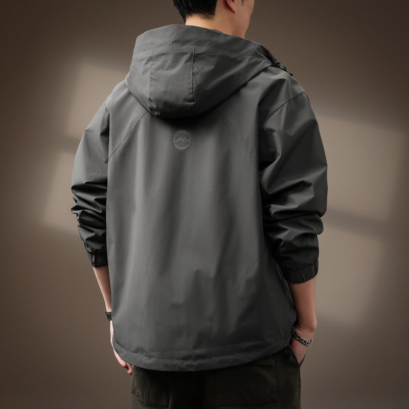 Muška kapuljača za vanjske poslove, corduroy tkanina, glavni materijal Rabbit fur, podstava poliester, zatvarač sprijeda, ležerni kroj, više džepova, proljeće 2025