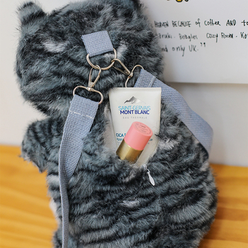 Плюшена котешка кукла, стил котка, с пълнеж от PP памук и къса плюш, подходяща за възраст 7–14 години