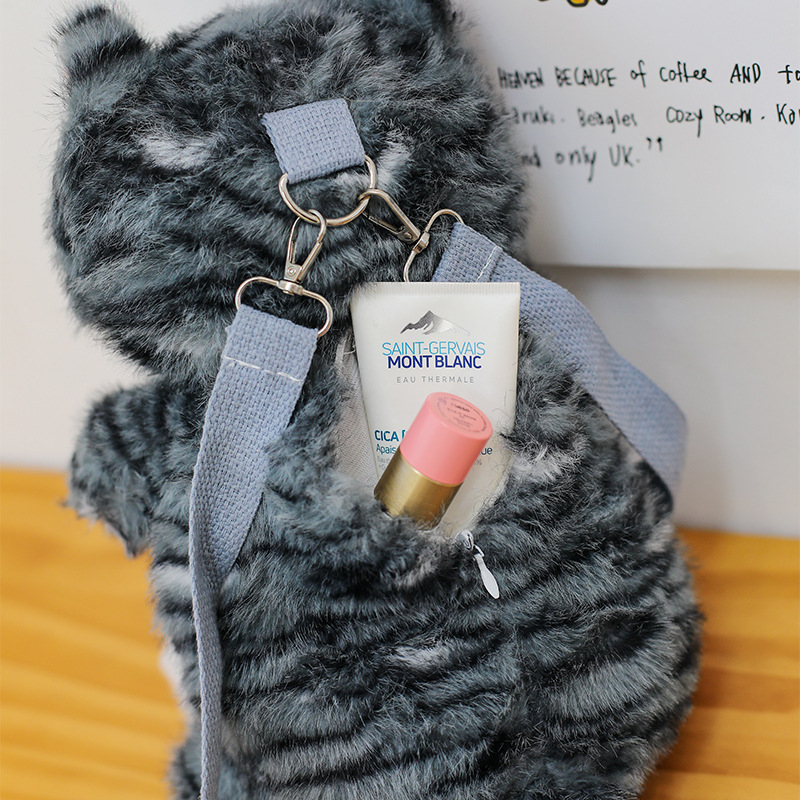 Плюшена котешка кукла, стил котка, с пълнеж от PP памук и къса плюш, подходяща за възраст 7–14 години