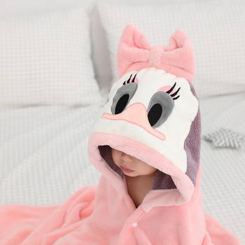 Combe kaput za kupanje za bebe od koralnog flisa, mekan i upijajući, 100–120 g, 40s pređa, vezenje