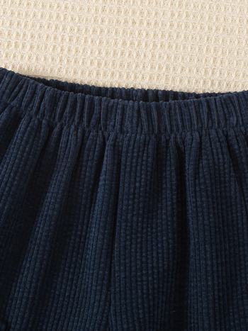 Corduroy dječji trodjelni kostim s prslukom i hlačama, dugih rukava, za djecu 3–8 godina