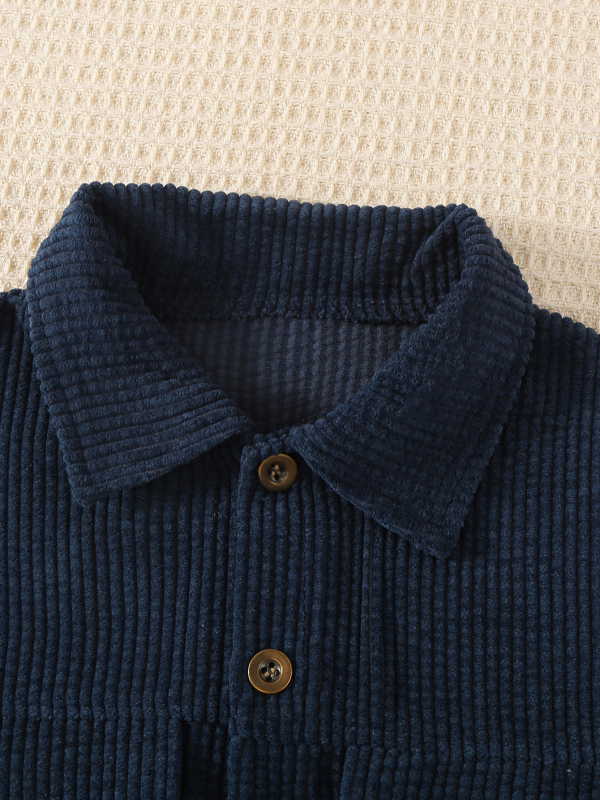 Corduroy dječji trodjelni kostim s prslukom i hlačama, dugih rukava, za djecu 3–8 godina