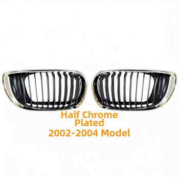 BMW E46 Predná stredná mriežka – Kovová ventilačná sieť, Pig Nose, Dvojité obličky