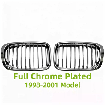 BMW E46 Predná stredná mriežka – Kovová ventilačná sieť, Pig Nose, Dvojité obličky