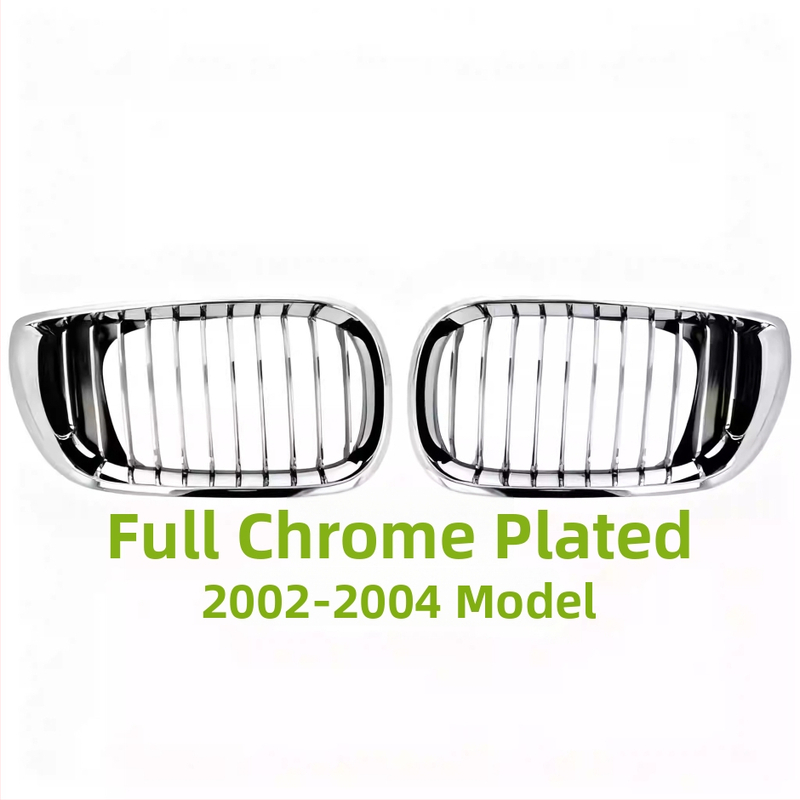 BMW E46 Predná stredná mriežka – Kovová ventilačná sieť, Pig Nose, Dvojité obličky