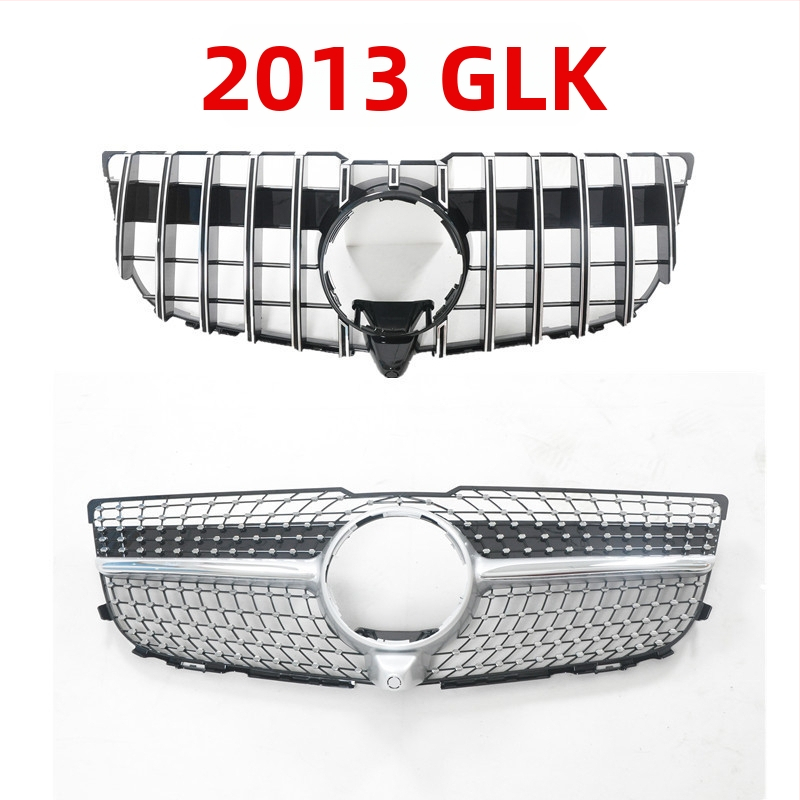 Mercedes-Benz GLK 2013-2015 hviezdicová GT predná mriežka, ABS plast, montáž na nárazník