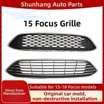 Grilă frontală JONY din ABS cu model fagure pentru Ford Focus 2015-2018, montaj pe bara, Piesă F1EB-8200-A