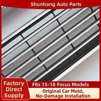 Grilă frontală JONY din ABS cu model fagure pentru Ford Focus 2015-2018, montaj pe bara, Piesă F1EB-8200-A