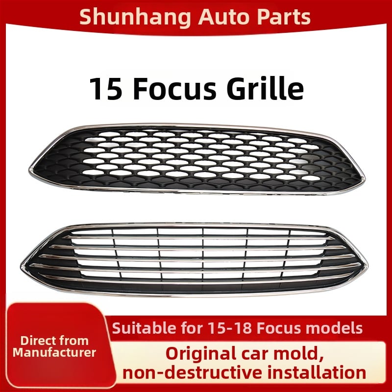 Grilă frontală JONY din ABS cu model fagure pentru Ford Focus 2015-2018, montaj pe bara, Piesă F1EB-8200-A