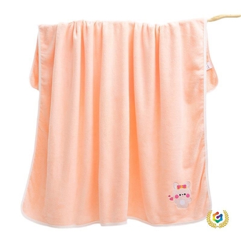 Dječji ručnik za kupanje od koralnog velura, 150D, izvezen uzorak, brzo se suši, za dojenčad