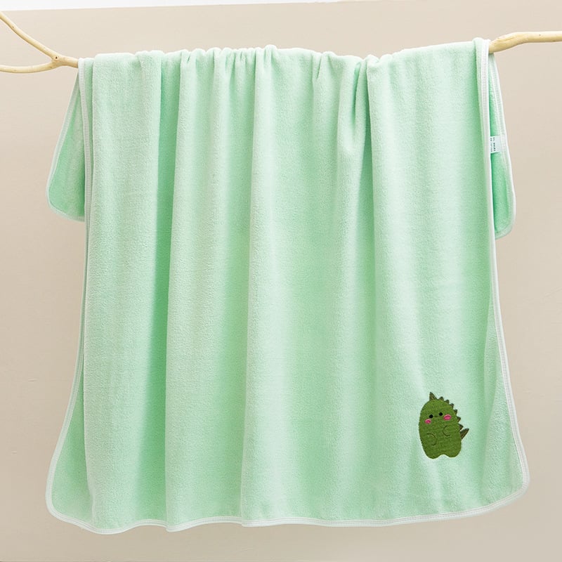 Dječji ručnik za kupanje od koralnog velura, 150D, izvezen uzorak, brzo se suši, za dojenčad