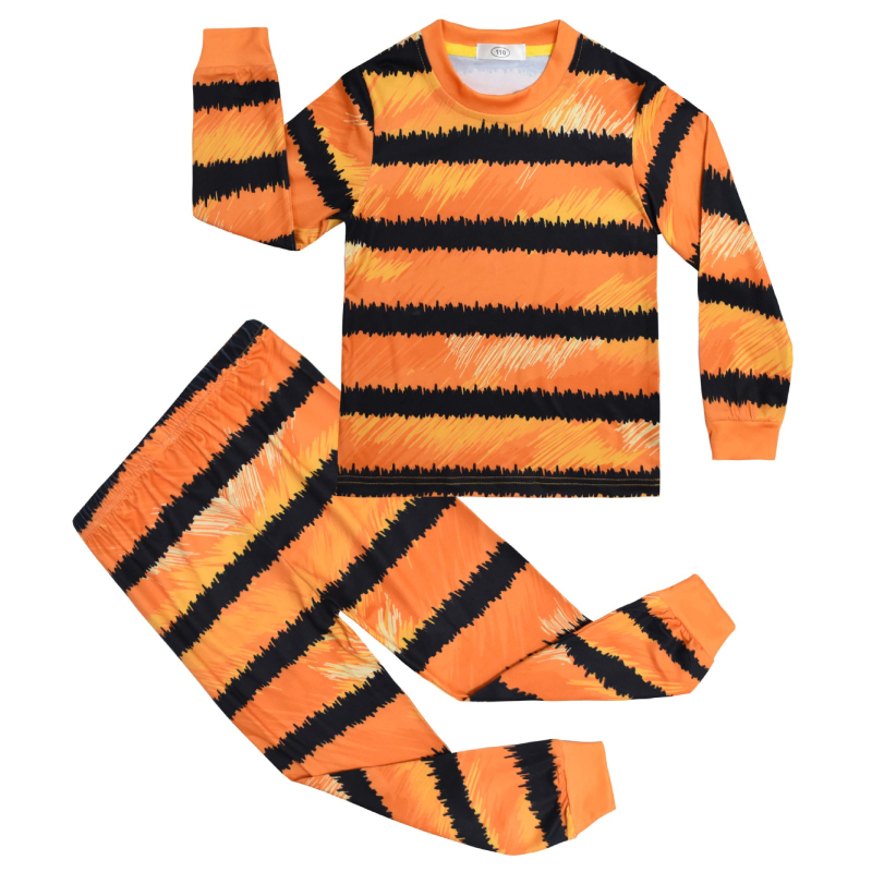 Dječji dvodijelni kućni set, top s dugim rukavima i hlače, digitalni otisak psa i mačke, mekana mješavina pamuka, unisex, proljeće 2025