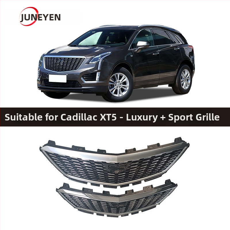 Predná mriežka Cadillac XT5 2020–2022, ABS plast, montáž na nárazník