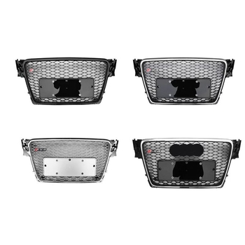 RS4-stil prednja rešetka za Audi A4 B8 (2008-2012) - ABS plastika, montaža na branik, kompatibilno s A4, automatski mjenjač