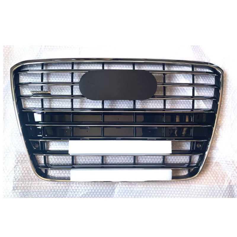 Audi A8D4 Grilă frontală pentru bara de protecție (2011-2014) – ABS plastic, montaj pe bară, Nr. piesă D4