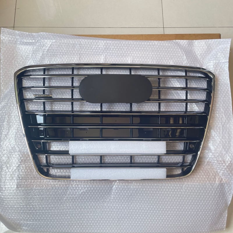 Audi A8D4 Grilă frontală pentru bara de protecție (2011-2014) – ABS plastic, montaj pe bară, Nr. piesă D4