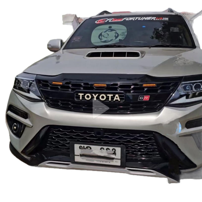 Prednja mreža od mreže s LED dekoracijom za Toyota Fortuner 2012-2014 | ABS plast | Ugradnja na rešetku | Težina 5,3 kg