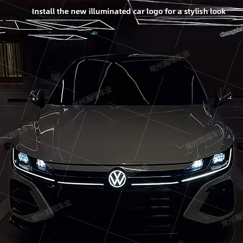 SvetlAjúce VW logo pre Sagitar, Passat, Magotan, Golf a Tiguan L – ABS plast; inštalácia v chladiacej zóne; kompatibilné s modelmi 2012–2025; neovplyvňuje ACC