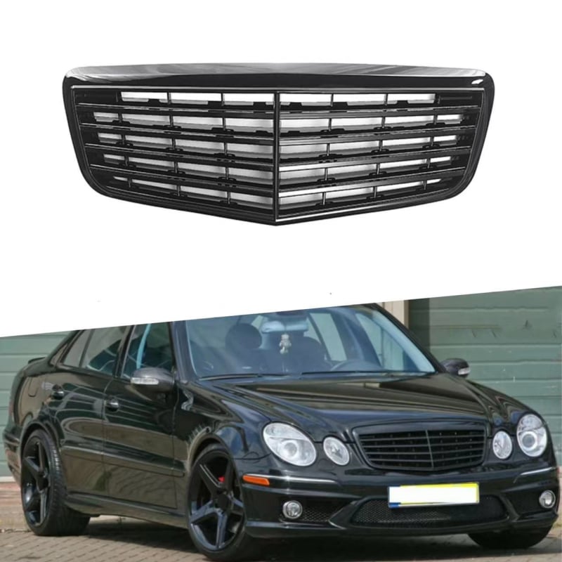 Rešetka hladnjaka za Mercedes-Benz E-Class W211 (2006-2008) od ABS plastike, Broj dijela 211, Montaža na hladnjak, Težina 2,8 kg