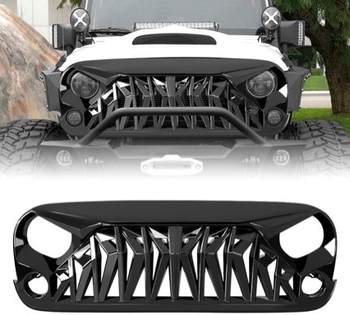 ABS plastična rešetka hladnjaka za Wrangler JK 2007-2017, Shark stil, srednji uzorak, 4 kg